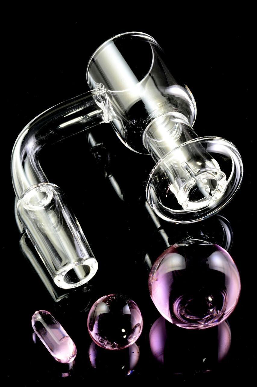 BS725-01 - 14.5mm Male Terp Slurper Domeless Quartz Banger Nail (2mm Thickness) | SPS Wholesale
