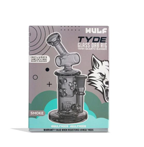 Wulf - Glass Tyde 14mm Quartz Dab Rig - Smoke