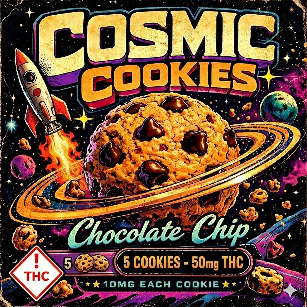 DSC - Cosmic Cookies - 50mg (5 x 10 mg) at Deep Sky Cannabis