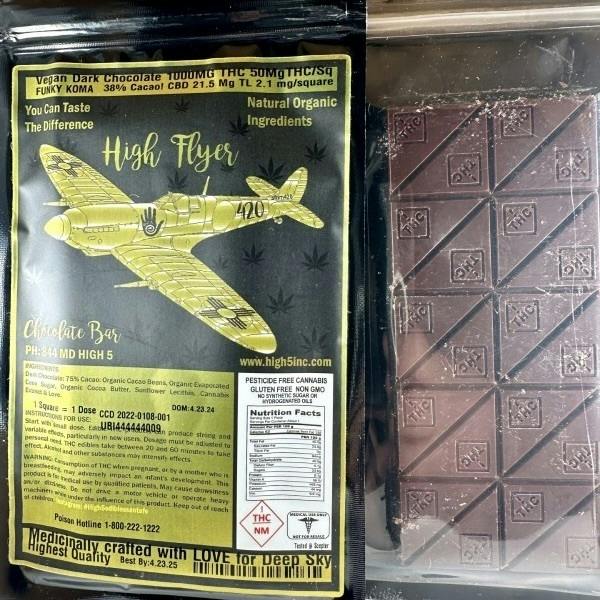 High Flyer - Chocolate Bar - Vegan Dark - Hybrid - 1000mg