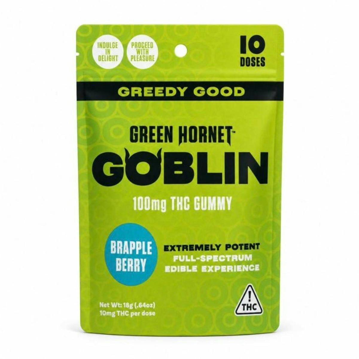 Green Hornet - Goblin Gummies - Brapple Berry - 100mg