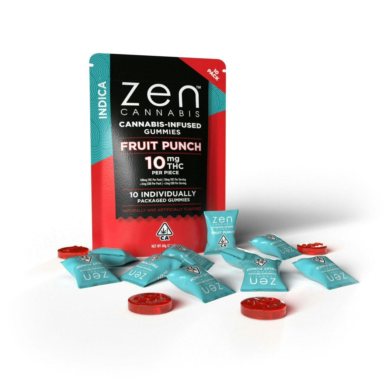 Fruit Punch Indica 10-Pack Gummies