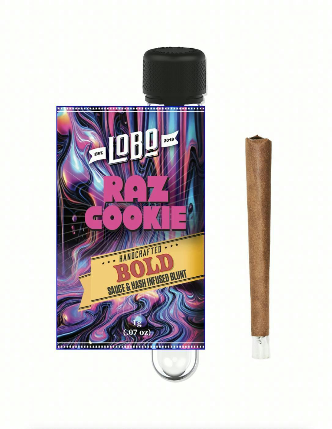 Lobo - Raz Cookie "Sauce & Hash Infused" Blunt - Preroll - 1g