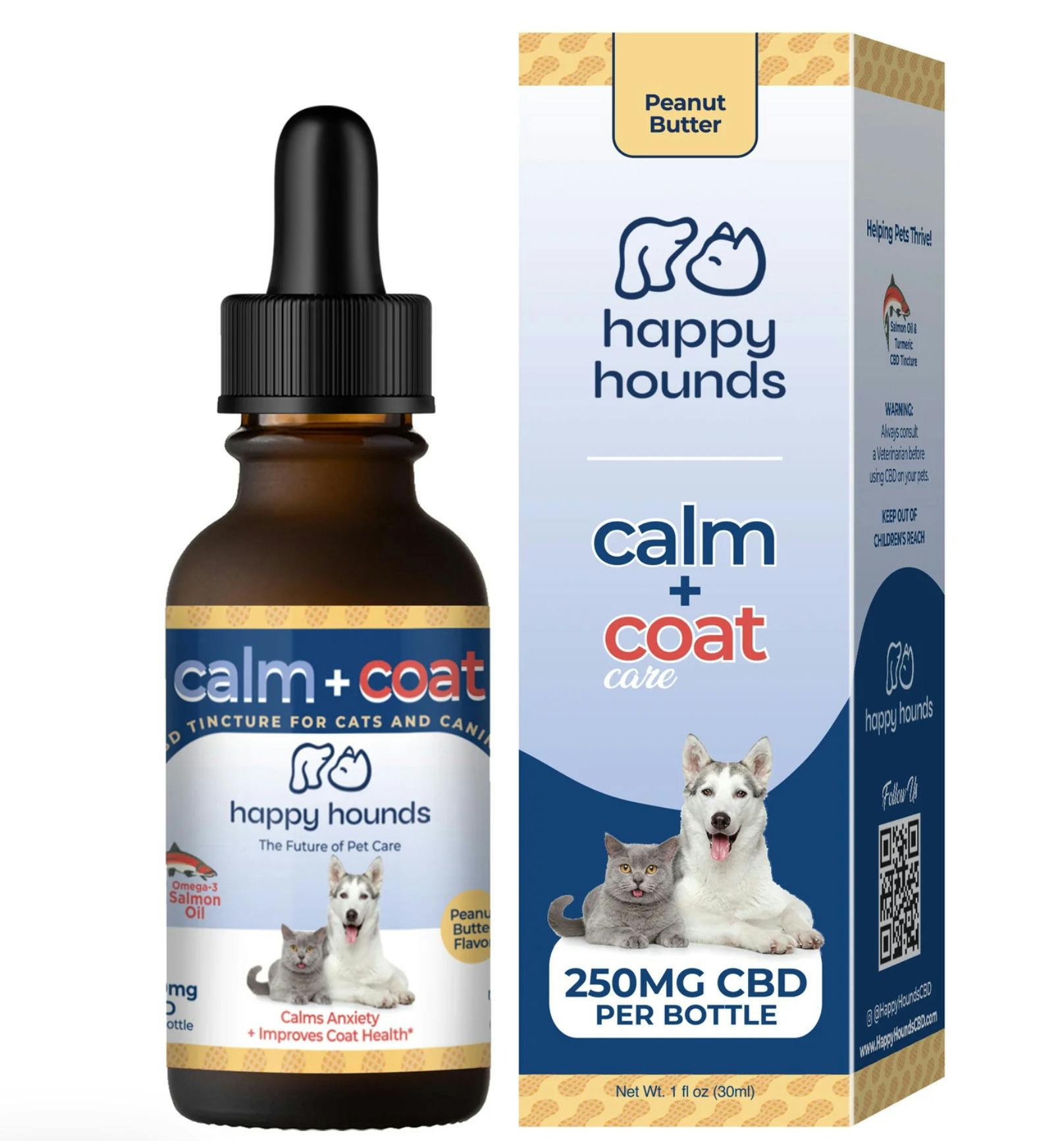 Calm + Coat | Salmon Oil Drops | CBD