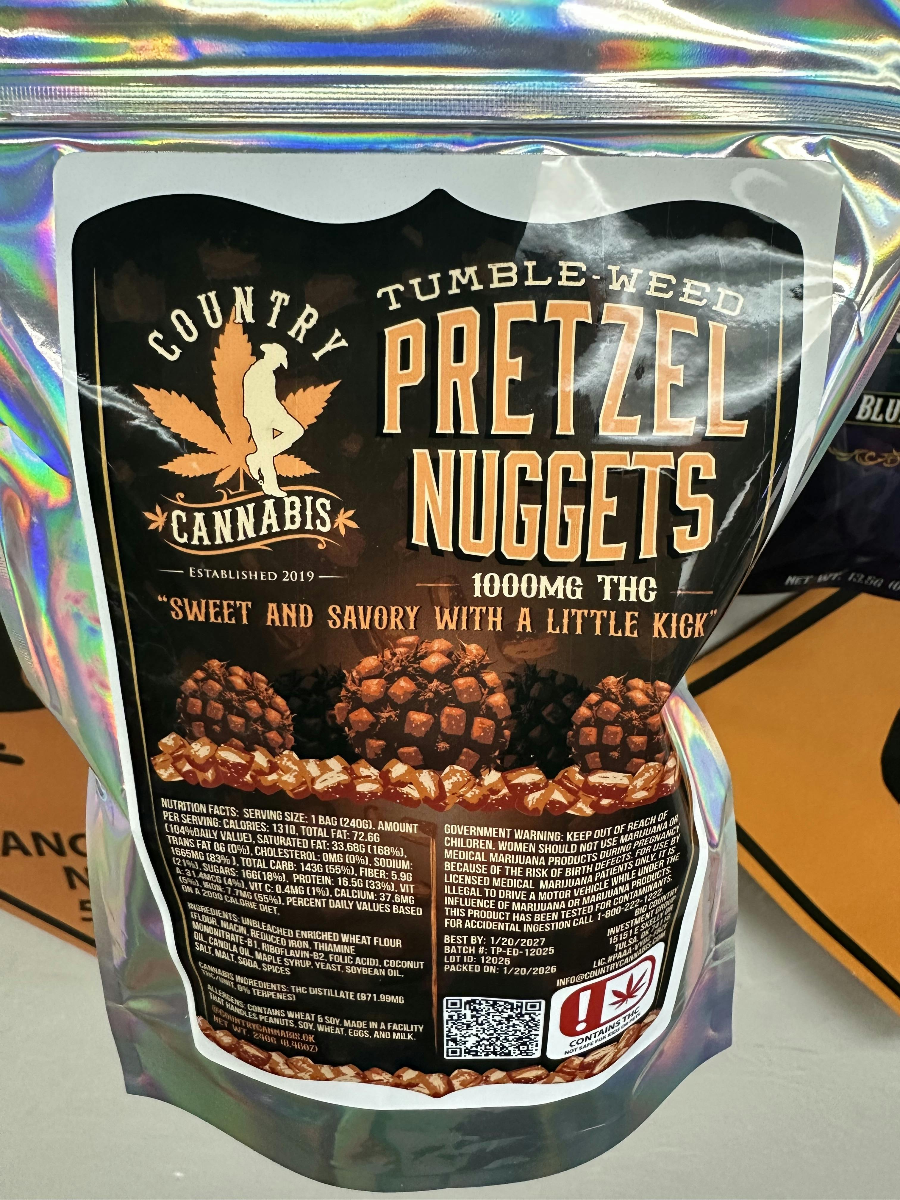 Country Cannabis - Tumbleweed Pretzels - 1000mg