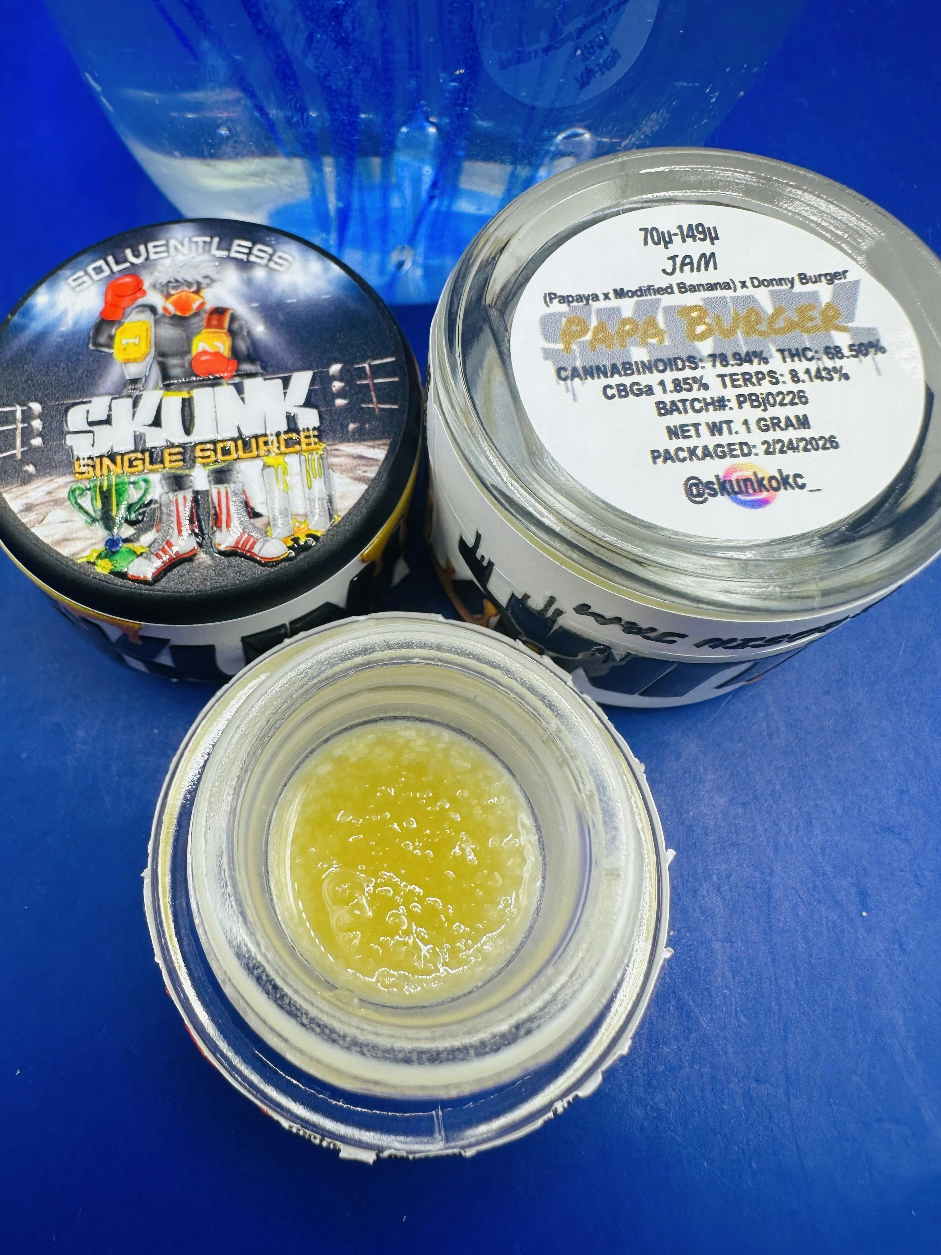 Papa Burger Live Rosin Jam 1g - SKunk