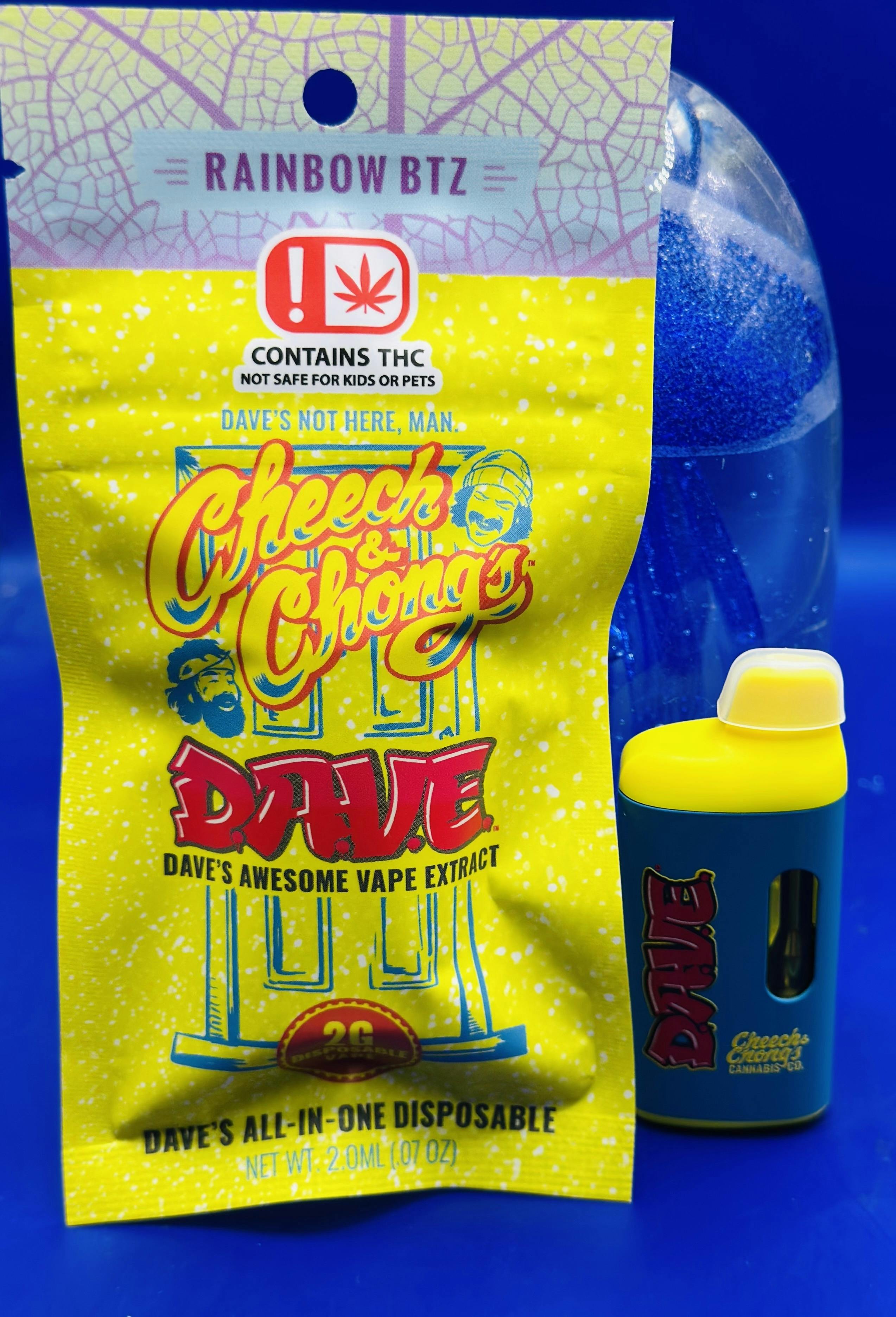D.A.V.E. - 2 gram Disposable Vape - Rainbow BTZ - Hybrid