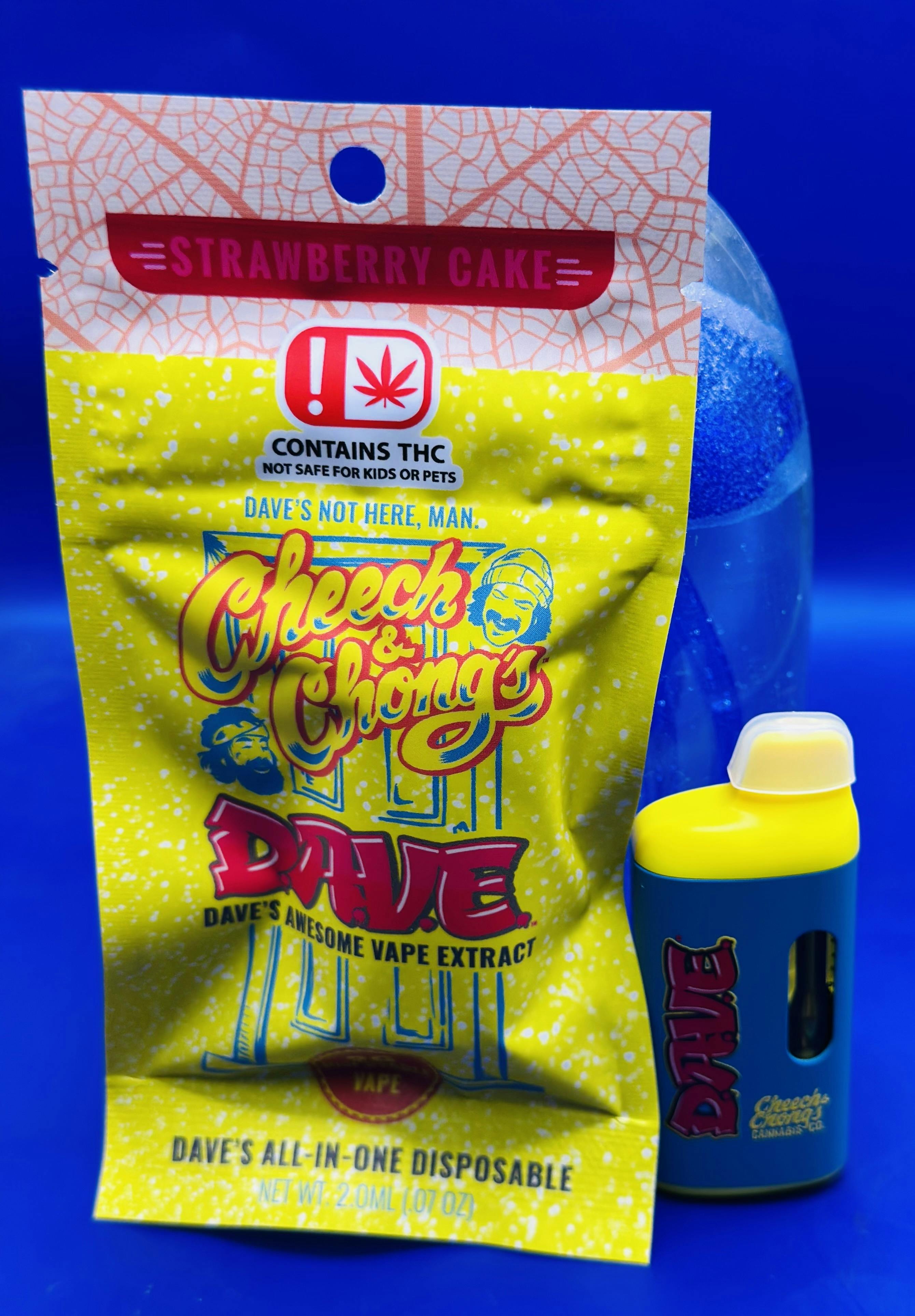 D.A.V.E. - 2 gram Disposable Vape - Strawberry Cake - Indica