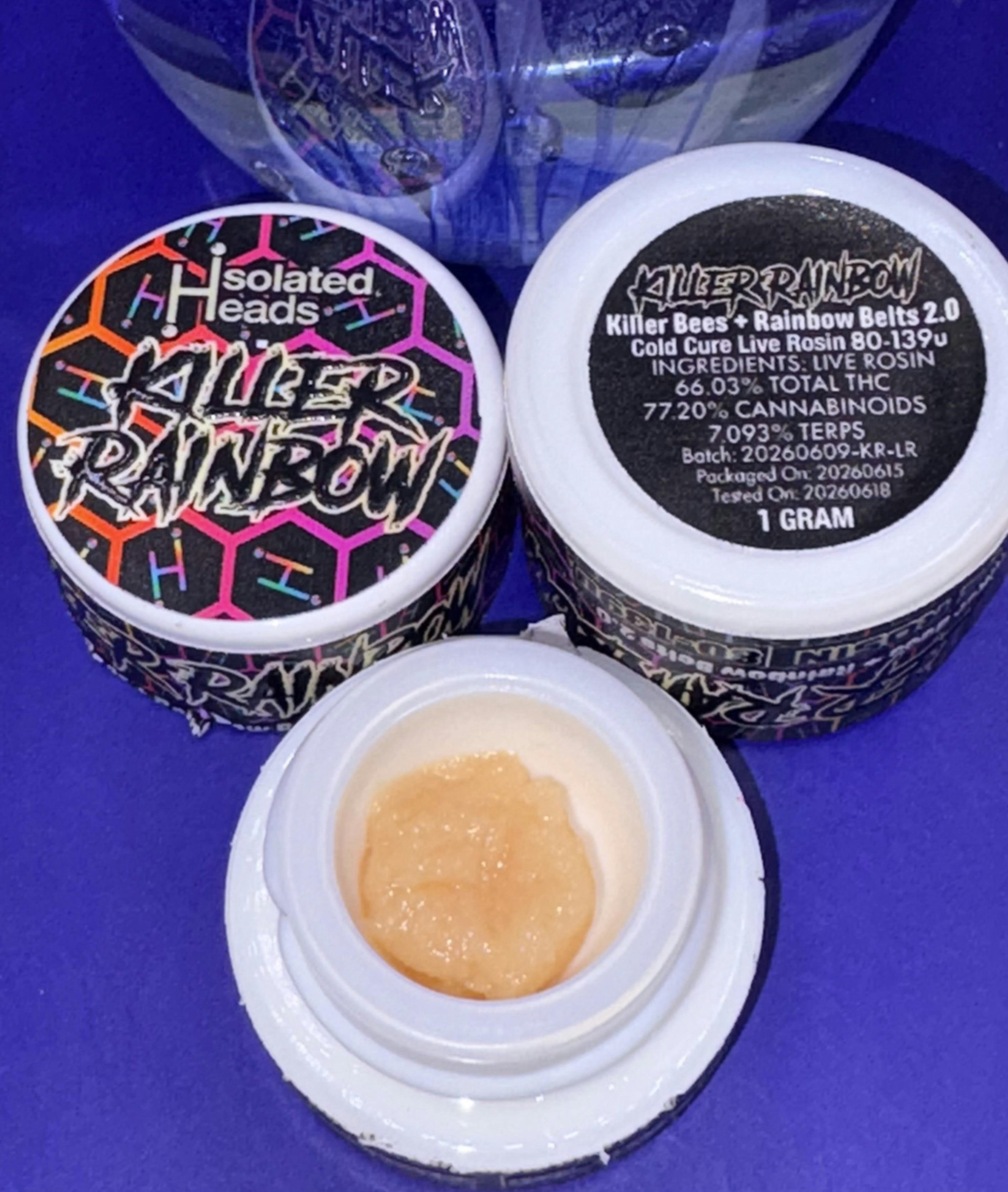 Isolated Heads- Killer Rainbow - Live Rosin - 1 gram