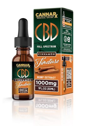 CannaRx - CBD Tincture - Cinnamon - 1000mg