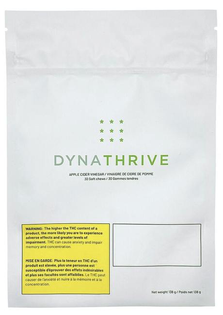 DynaThrive - Apple Cider CBD Soft Chews (30-Pieces) - Hybrid - 30x4.6g