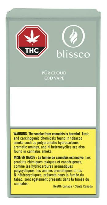 Blissco - Pur Cloud CBD Vape 510 Thread Cartridge - Blend - 0.5g