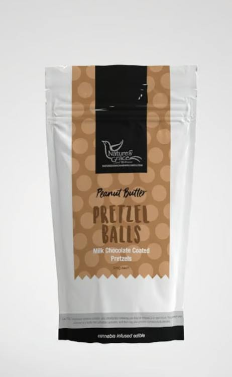 SALE DD Natures Grace Peanut Butter Pretzel Balls 50mg Hybrid at Mystic Greenz