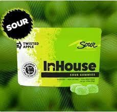 In House Gummies Sour Apple 10mg Each 100mg Total 10pk
