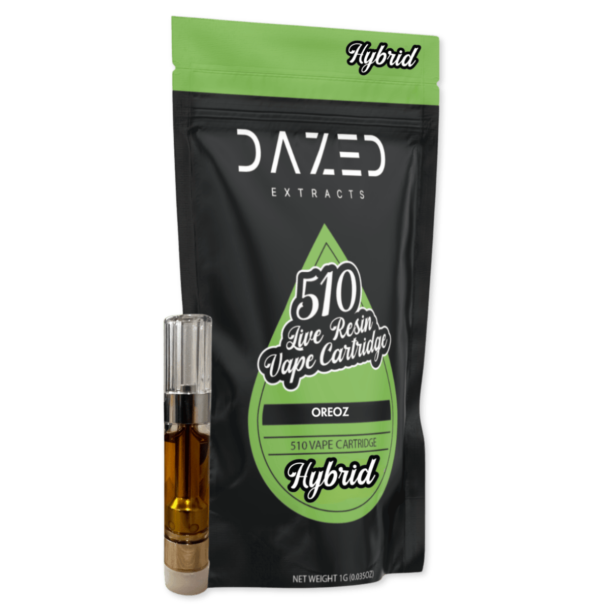 Dazed 510 Thread 1g Cart Oreoz Hybrid at Mystic Greenz