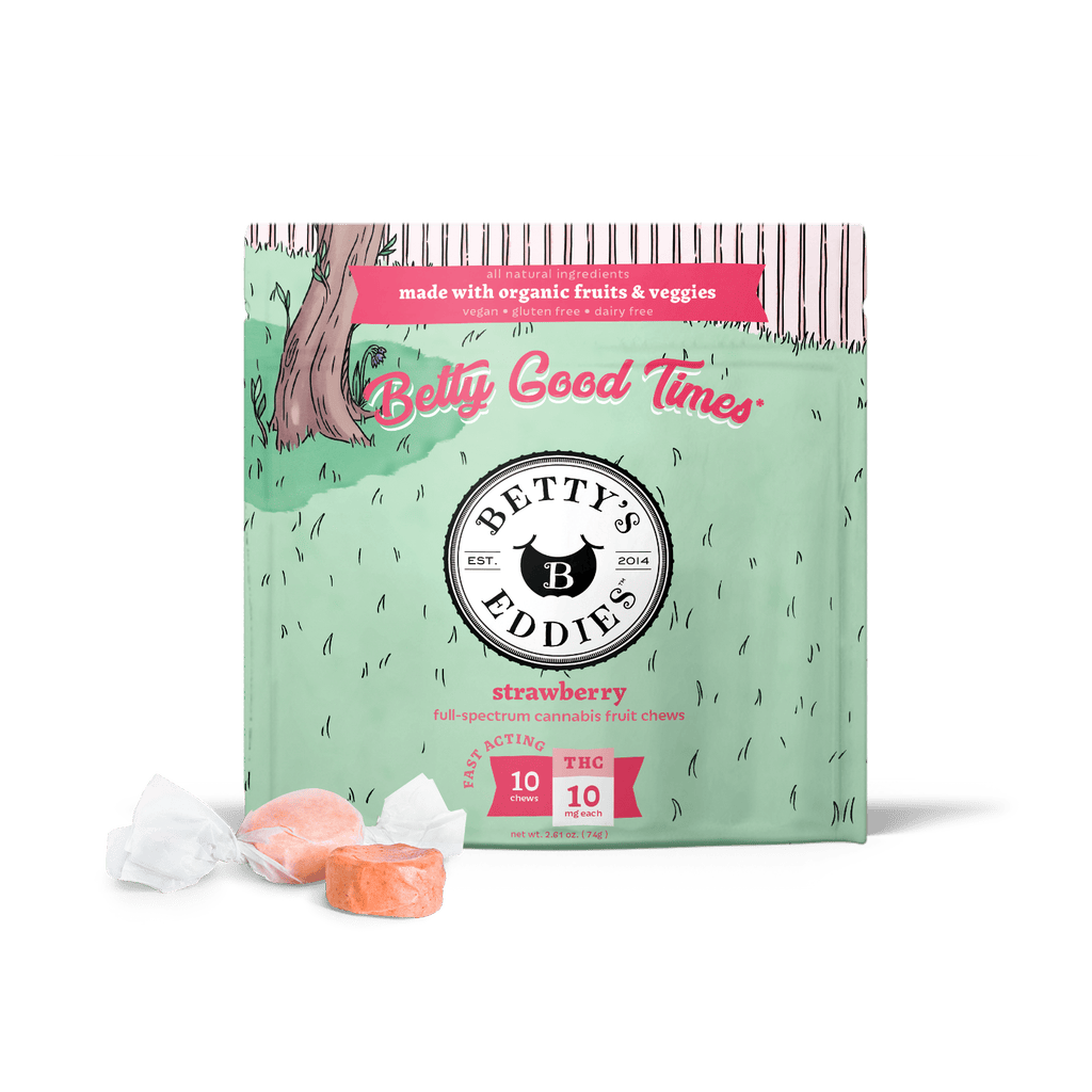 Betty's Eddies Fruit REC Cherry 10pk Chews 100mg, 10pk
