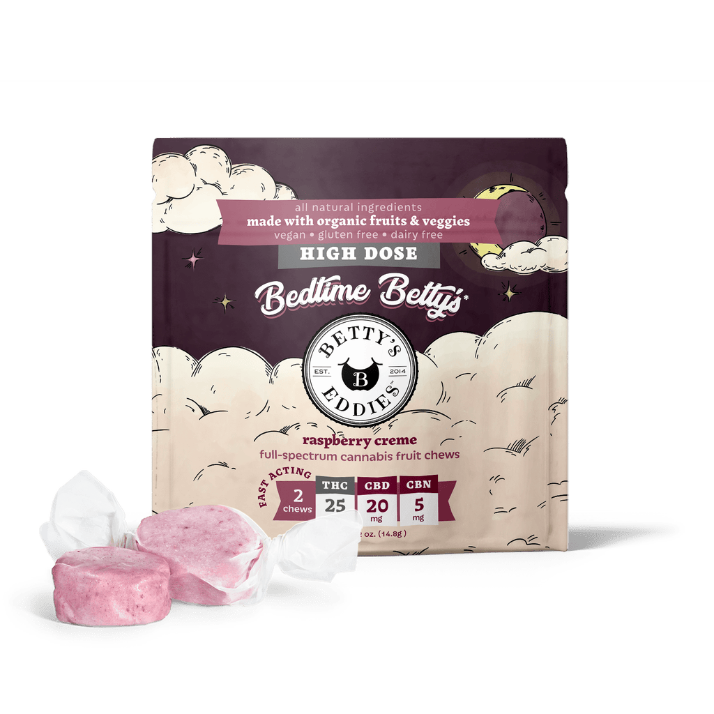 Betty's Eddies Fruit Chews Raspberry Creme Chews 10mg 10pk