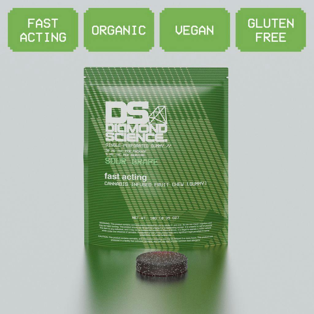 Diamond Science Sour Grape Gummies 50mg
