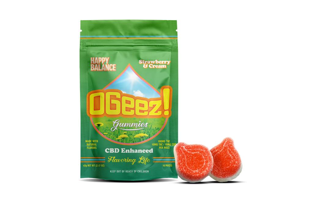 Ogeez Happy Balance Strawberries and Cream 100mg, 10pk