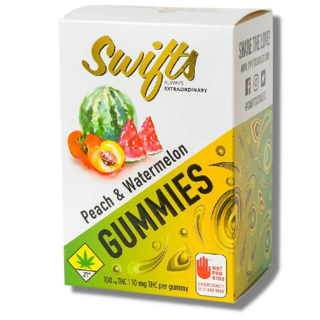 Peach and Watermelon 100mg Gummy Edibles (Swifts)