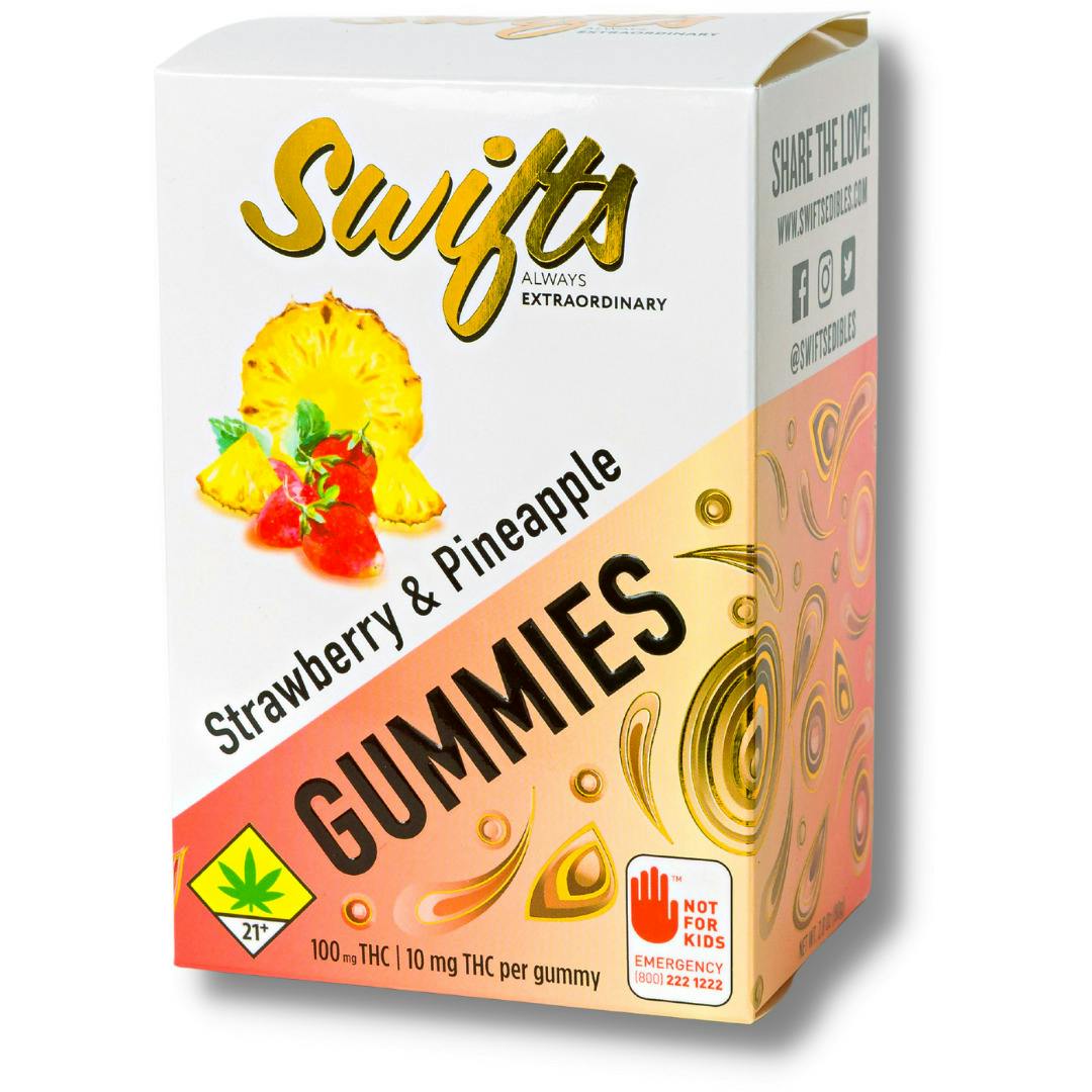 Strawberry and Pineapple 100mg Gummy Edibles (Swifts)