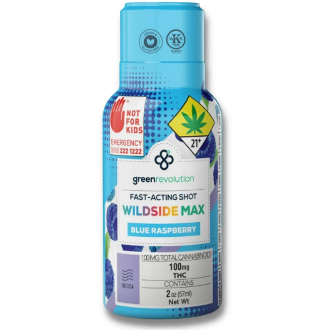 Blue Raspberry Max Chill 100mg THC+ 5mg CBN Infused Shot (Wildside)