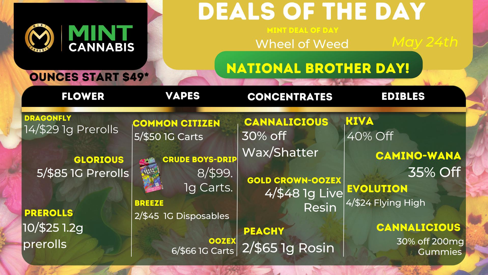 5/24 deals at The Mint Cannabis Monroe (Now Open!) Weedmaps