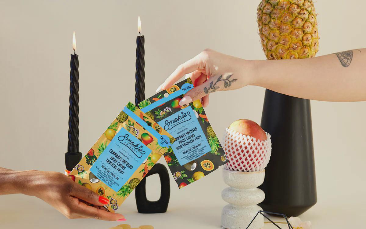 Tropical Fruit (S) - (1:1 THC:CBD) 100mg Gummies - Smokiez