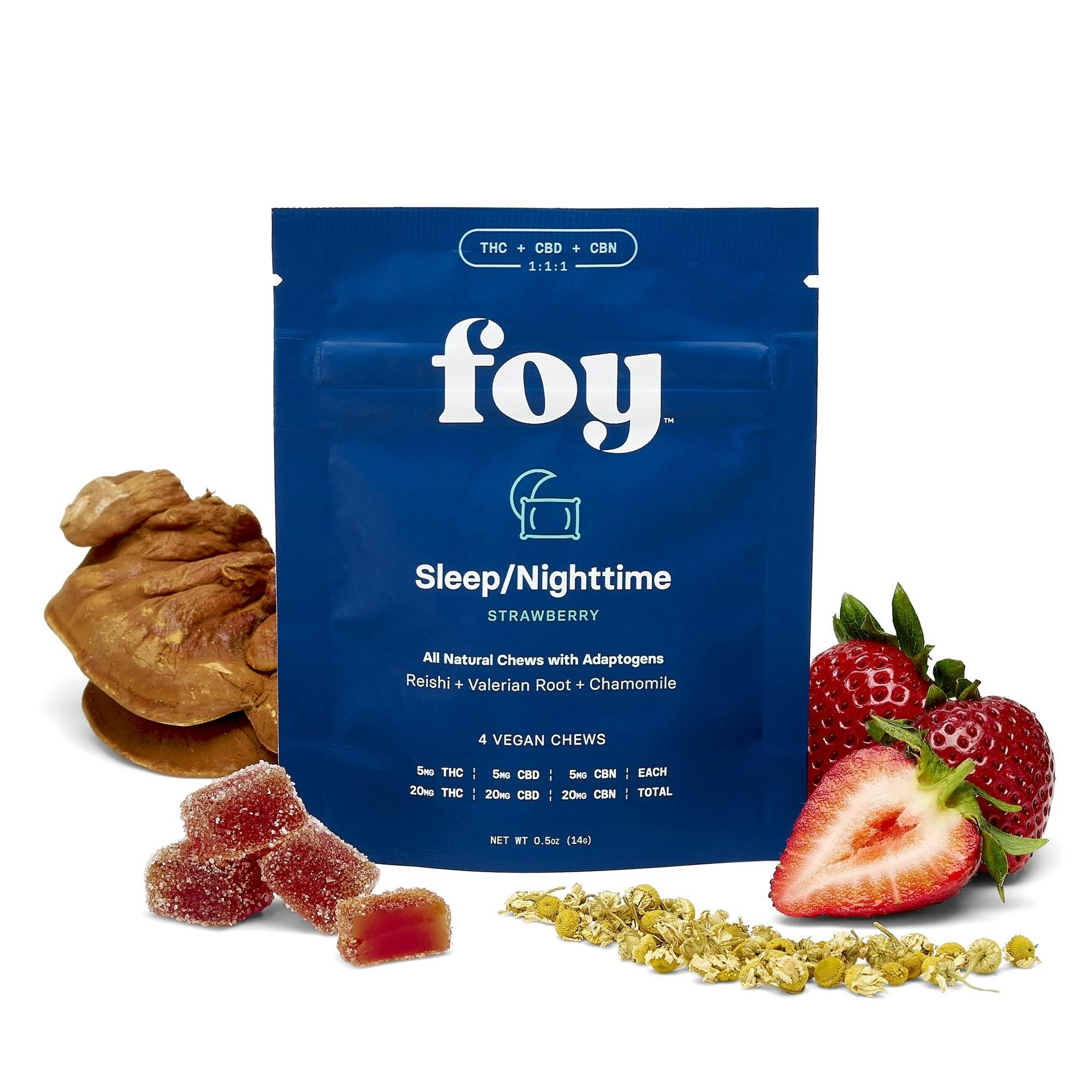 X| FOY | Nighttime/Sleep Chews | Gummies | 4pk | 5mg at Bedford Club: Recreational Cannabis Dispensary