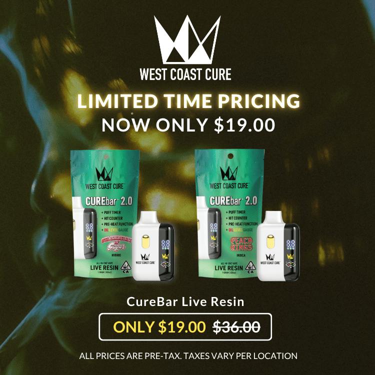 West Coast Cure - 🔥ASHE X WCC Live Resin CUREbar - PAY LESS MORE WEED💨