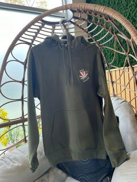 Rustic Cannabis - Military Green Hoodie