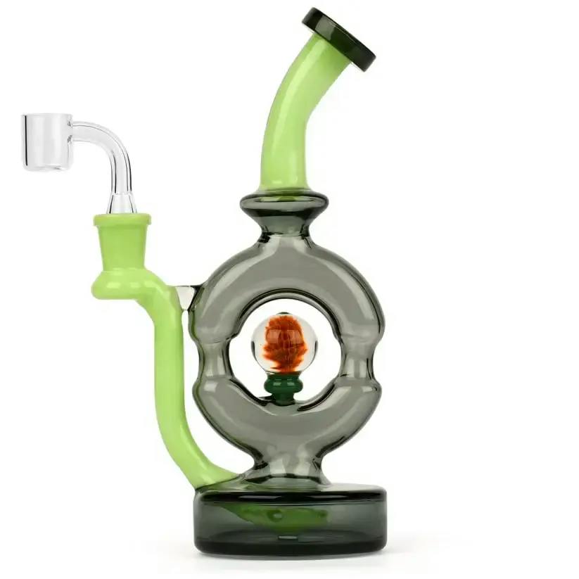 Red Eye - 9" - Donut Rig - 3 hole Perc - All Colours