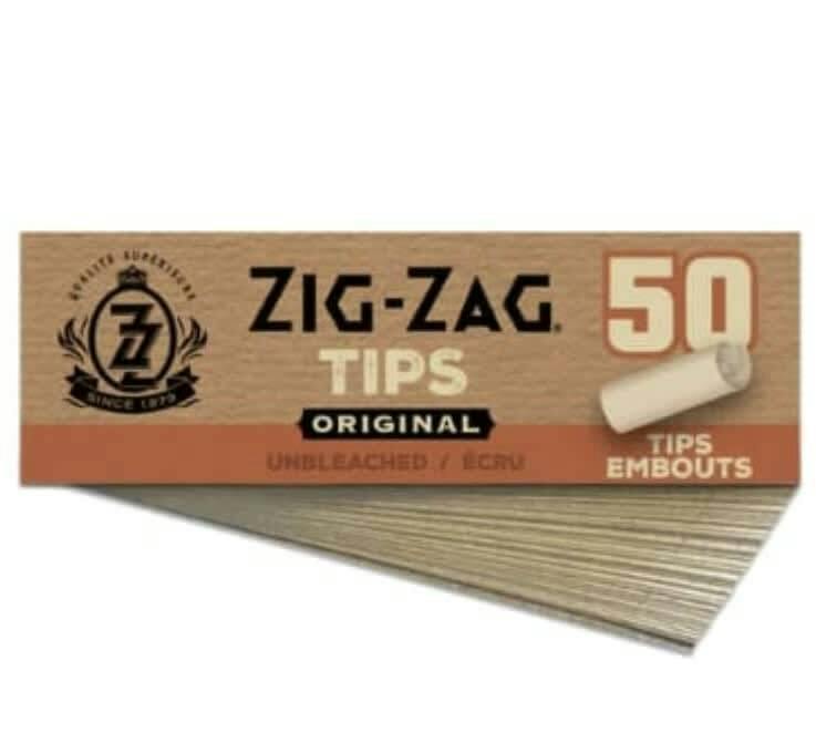 Zig Zag Tips - Unbleached - Regular width