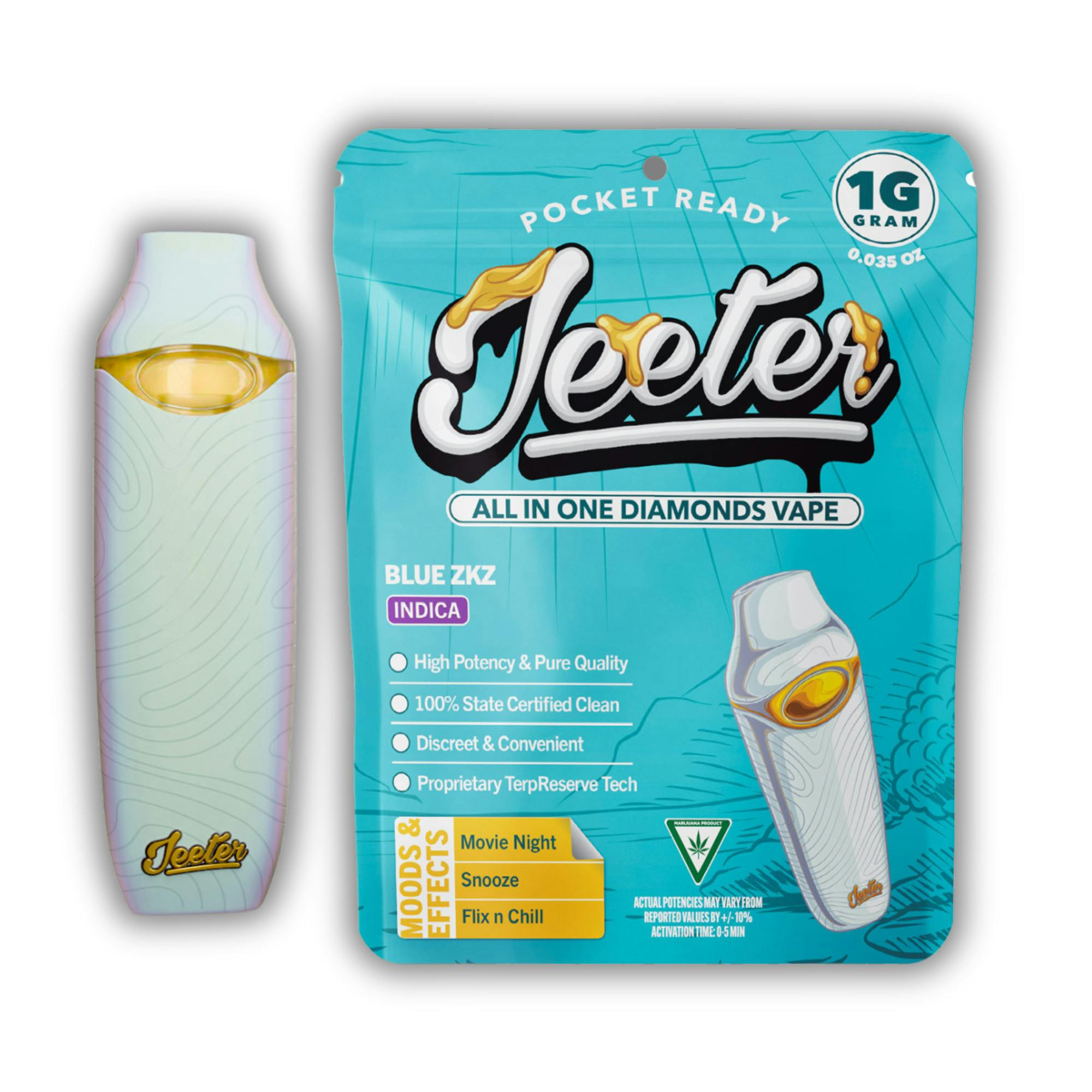 Jeeter | Liquid Diamond All-In-One Disposable | Blue ZKZ | 1g