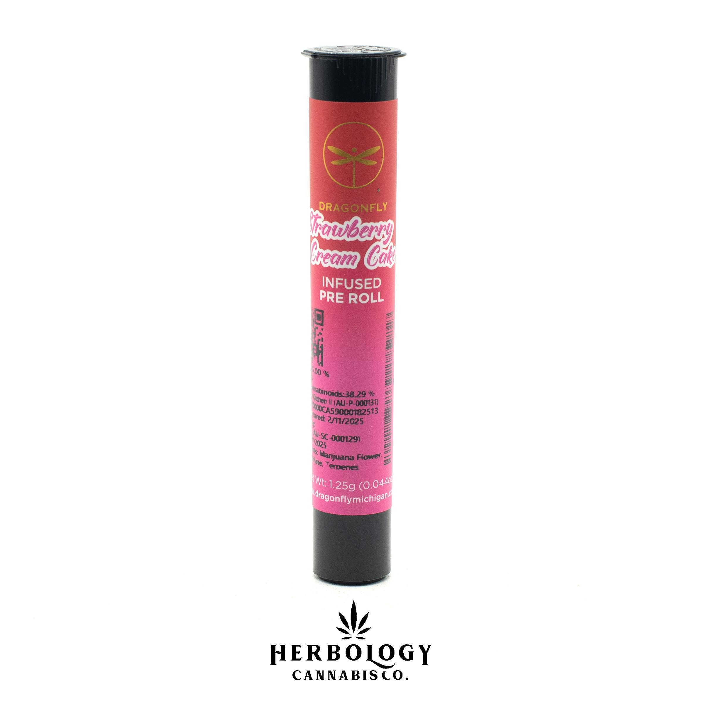 Dragonfly | Infused Pre-Roll | Strawberry Cream Cake | 1.25g
