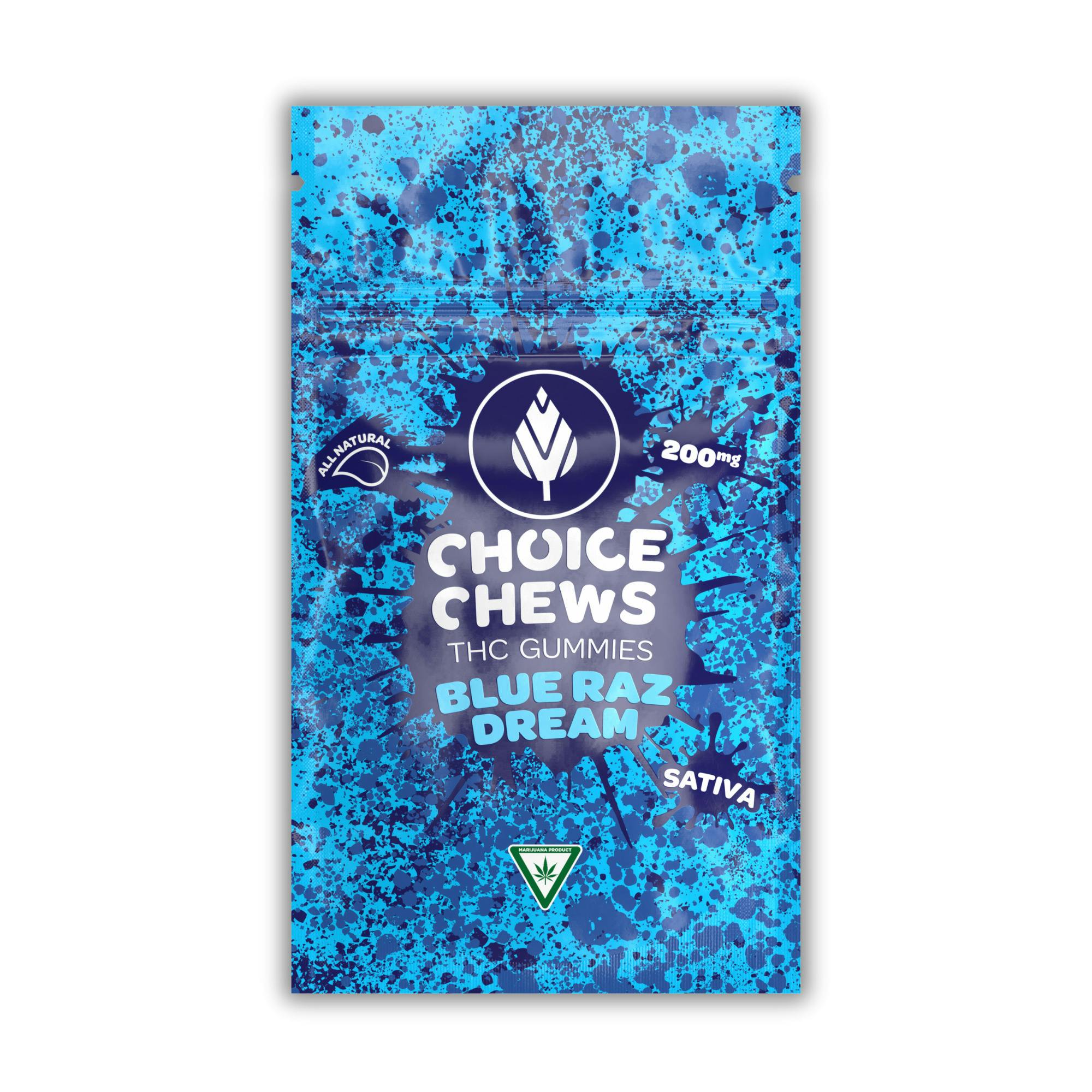 Choice Chews | Gummy | Blue Raz Dream | 200mg