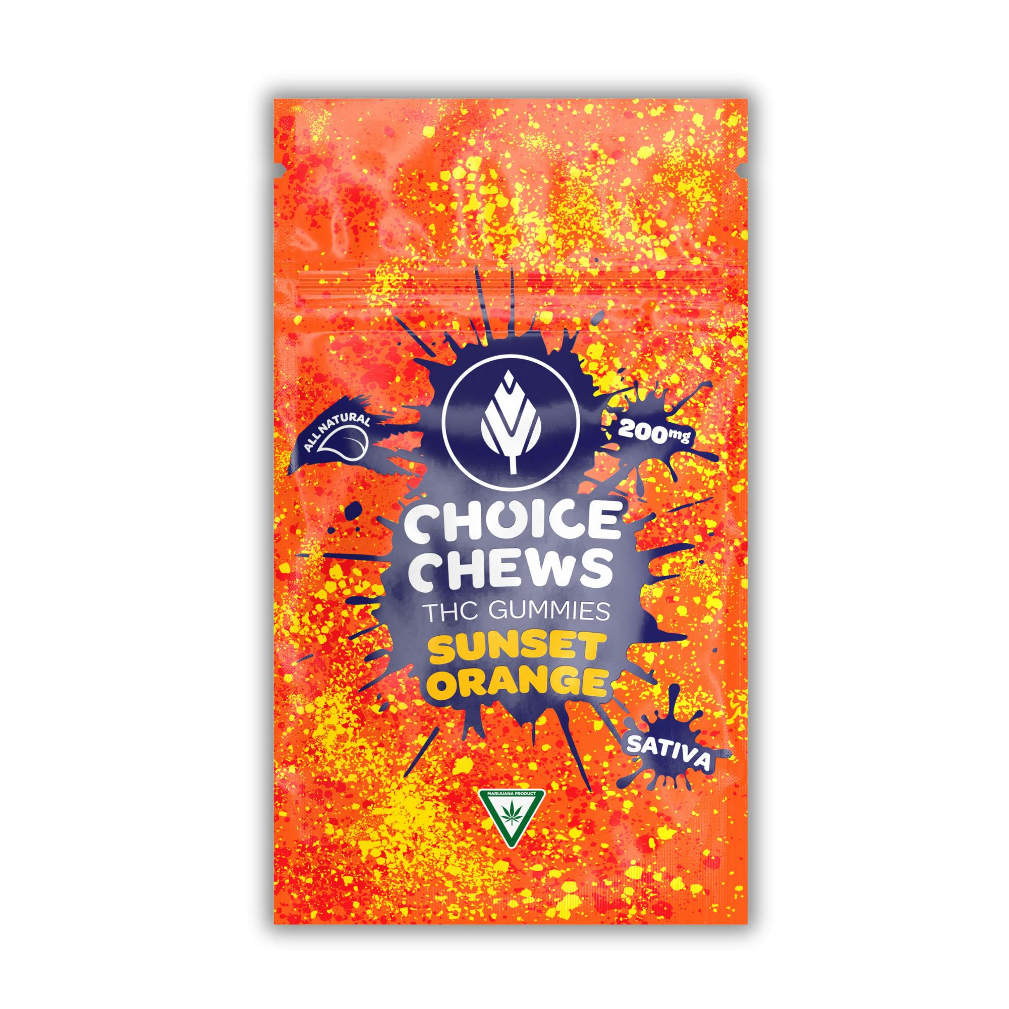 Choice Chews | Gummy | Sunset Orange | 100mg cannabis product