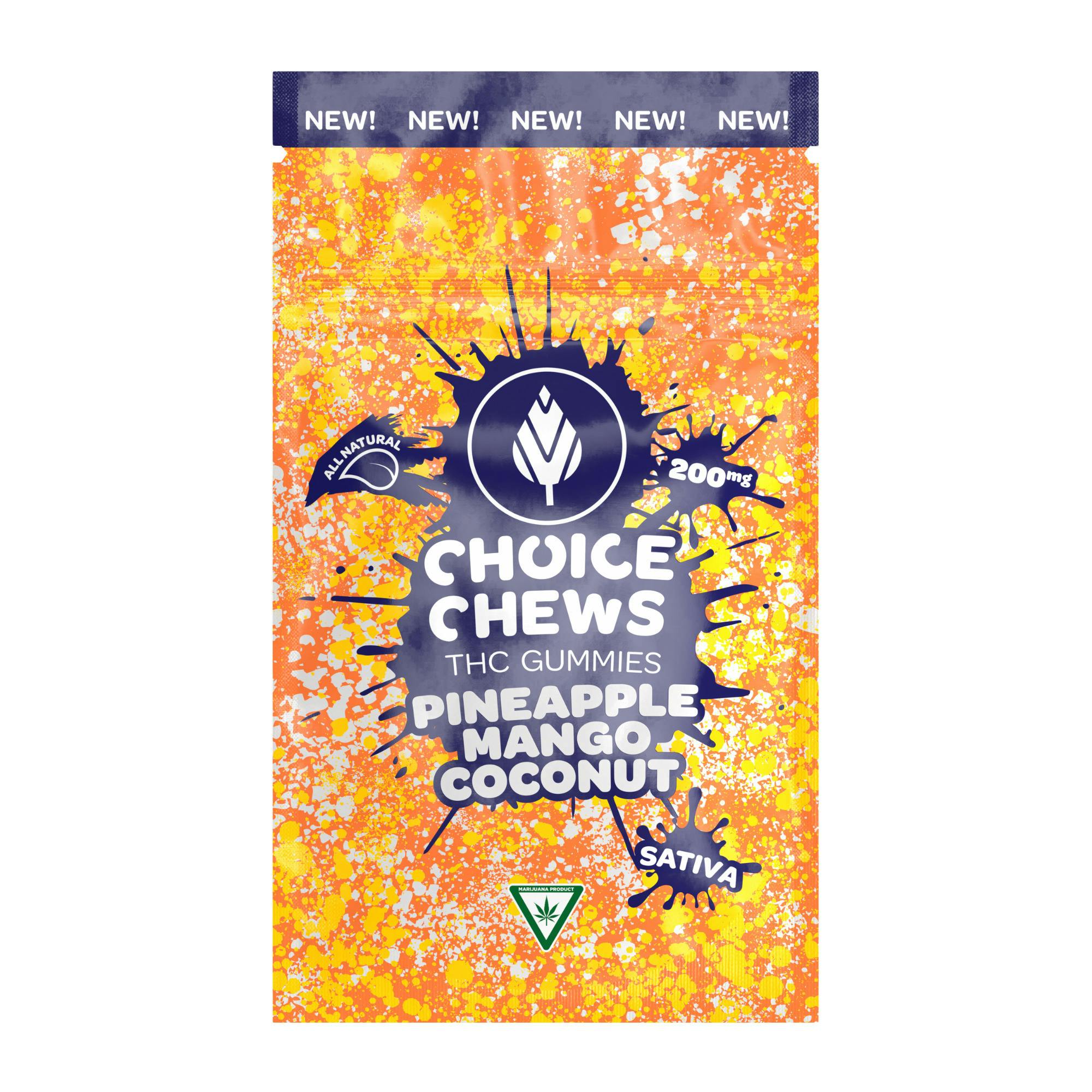 Choice Chews | Gummy | Pineapple Mango Coconut | 200mg cannabis product