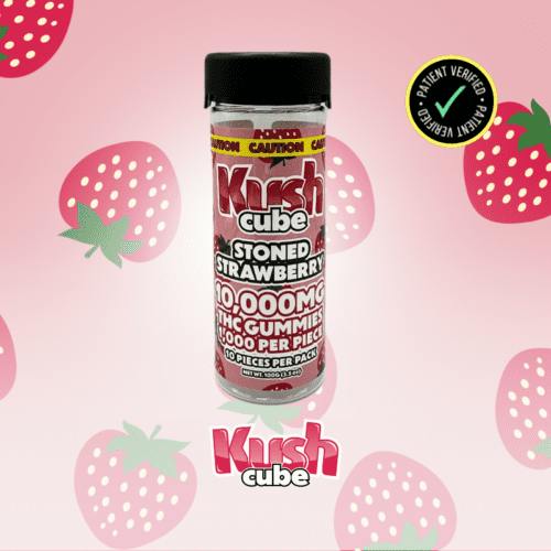 Kush Kubes 10,000mg Gummies - Stoned Strawberry