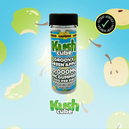 Kush Kubes 10,000mg Gummies - Groovy Greenapple