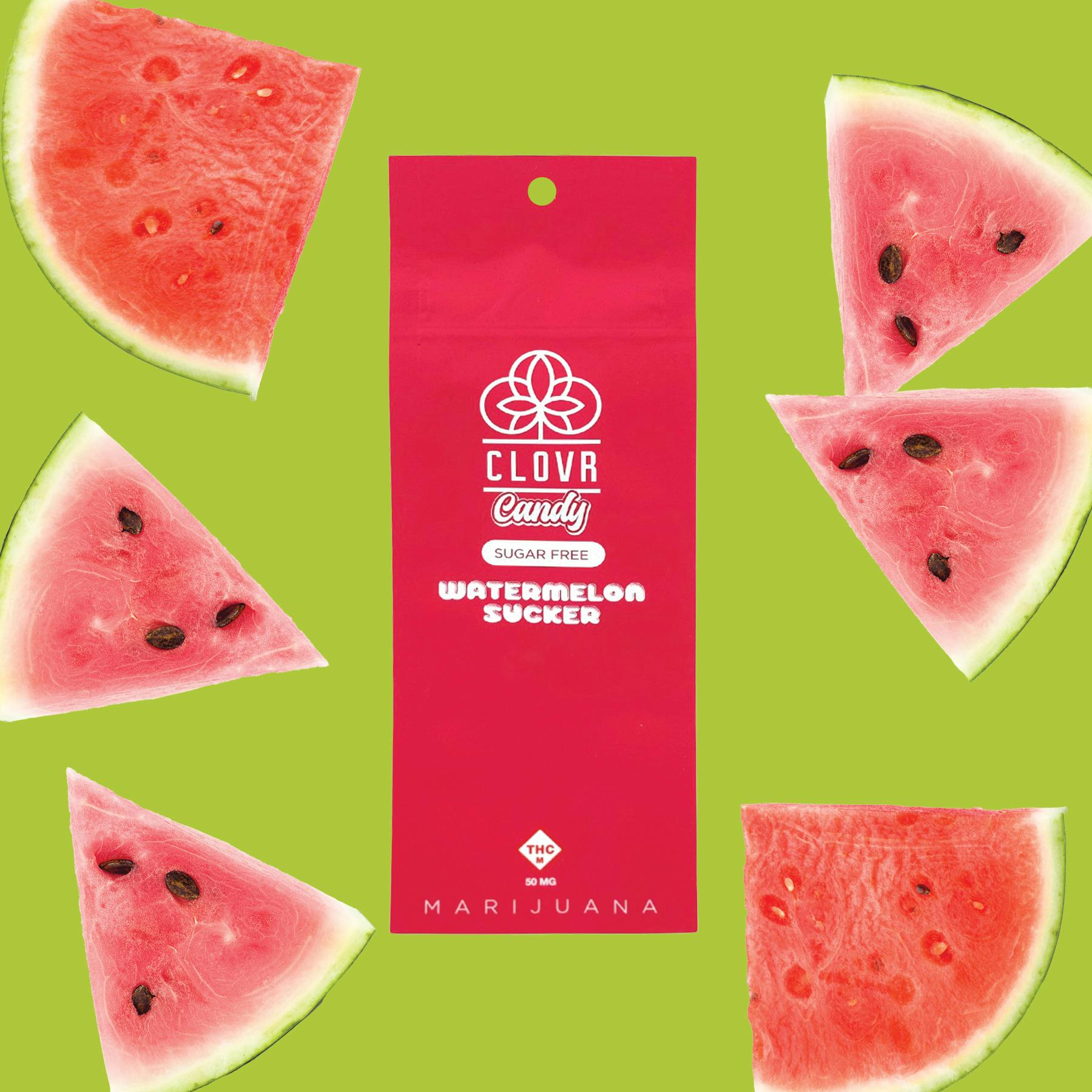 CLOVR | Sucker | Sugar Free Watermelon 25mg at Flora Farms Ozark Dispensary