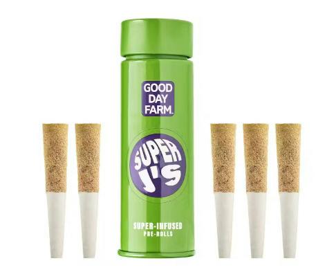 Good Day Farm | 5pk 0.5g Infused Pre-Roll | Egg Roll Tropical