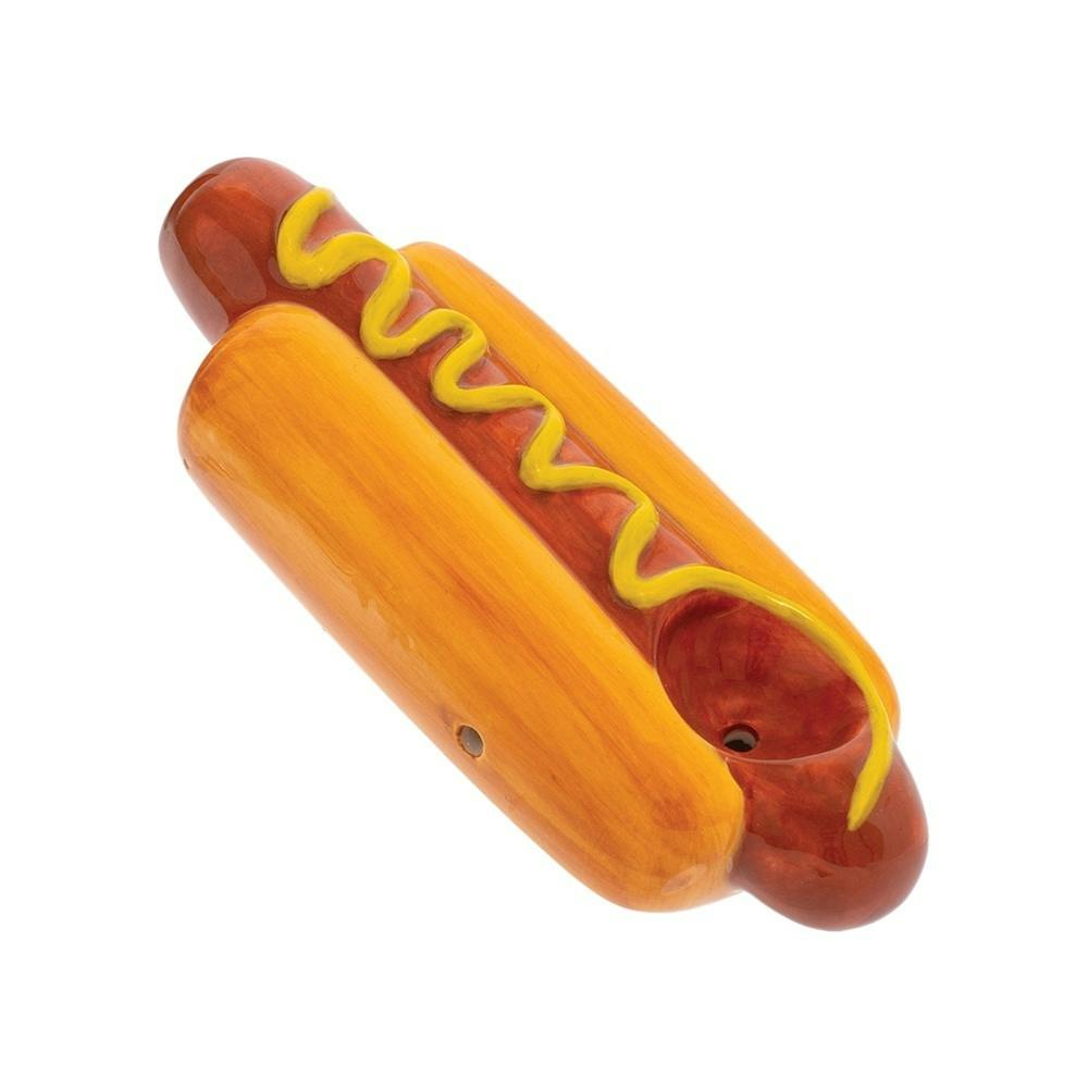 Ceramic Pipe - Wacky Bowlz Hotdog - 4.5"