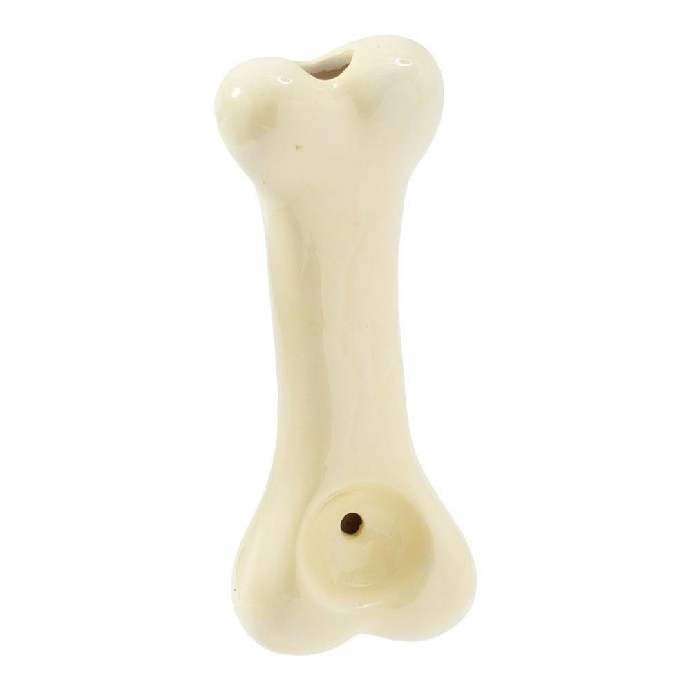 Ceramic Pipe - Wacky Bowlz Dog Bone - 3.75"