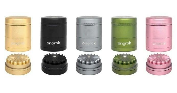 Ongrok - Mini 5 Piece Flower Petal Toothless Metal Grinder - Assorted Colors