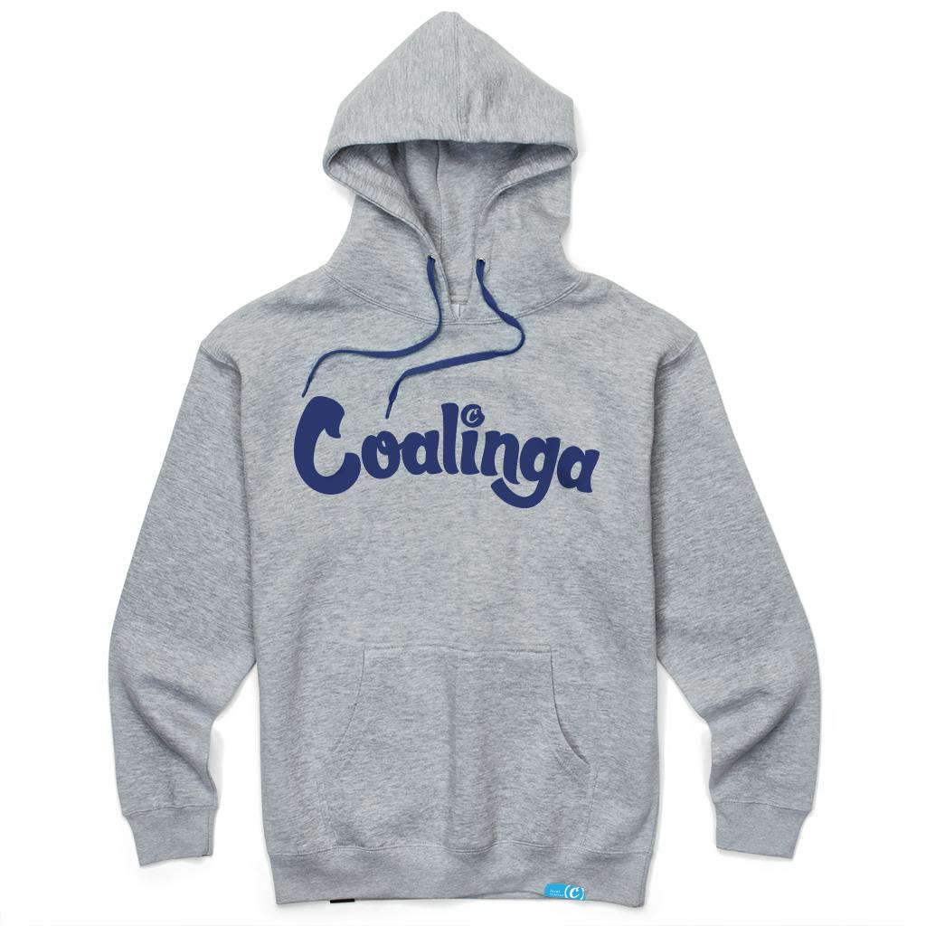 Script - Hoodie - Heather Grey/Navy - SM