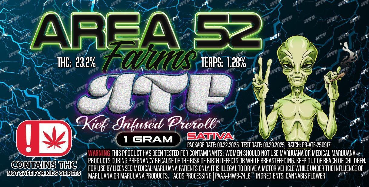 Area 52 Orange Blossom Fizz Pre Roll 1g