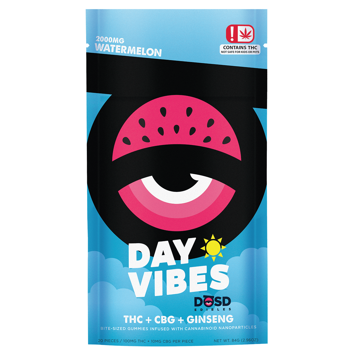 Dosd Day Vibes Citrus Splash Gummies 2000Mg Nano Bites