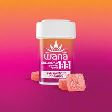 Wana Passion Fruit 1:1:1 Gummies 100mg