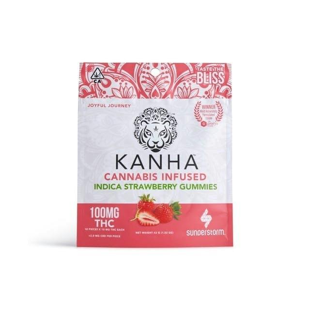 Kanha Gummies Strawberry 100mg